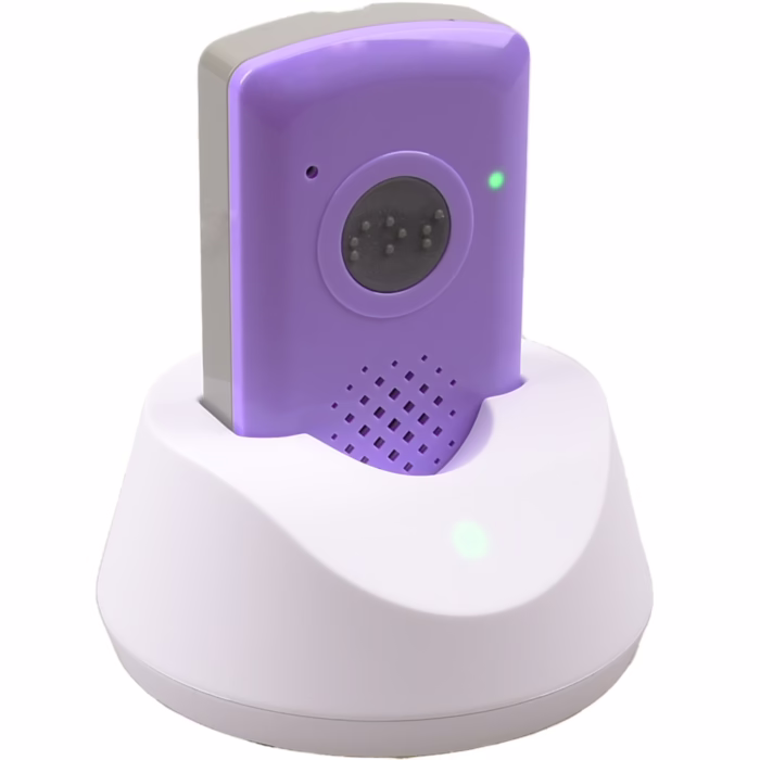 Das Mobile Lite R23 in violett an der Base seitlich zu sehen.