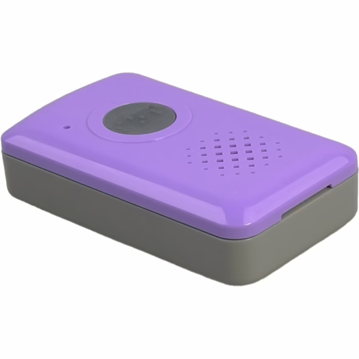 Das Mobile Lite R23 seitlich liegend in violett von oben.