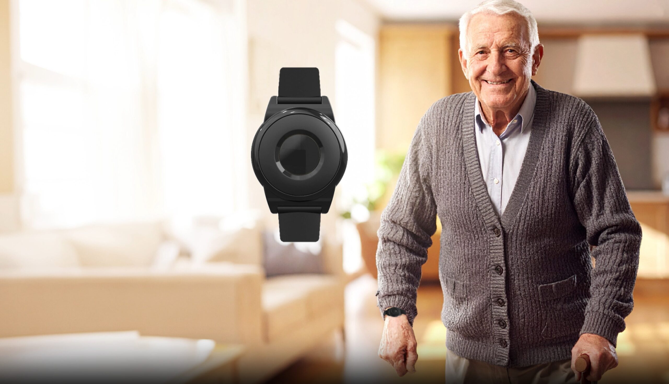 FS-15 und Herr mit Stock